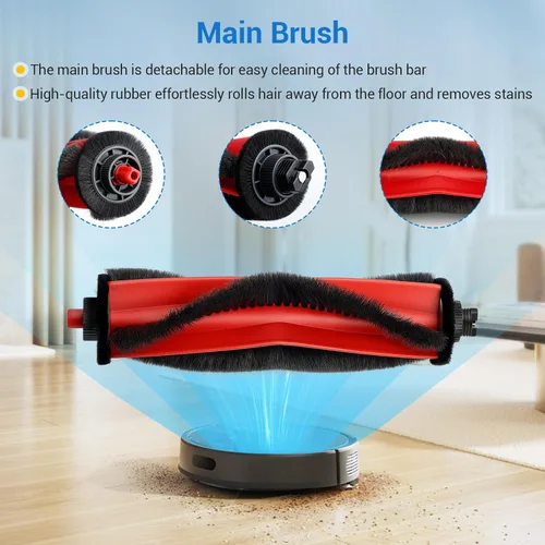 Miniatura 4 de Q7 M5 plus Accesorios de piezas de repuesto para Roborock Q7 M5+, kit de aspiradora robot serie Q7 L5+, 2 cepillos principales, 6 filtros Hepa, 6
