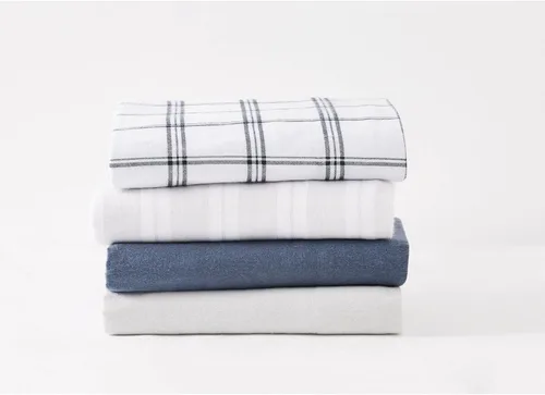Miniatura 8 de TRULY SOFT Bristol - Juego de sábanas de franela de algodón múltiple de 3 piezas, diseño a cuadros, para hombres y mujeres, certificado Oeko-TEX