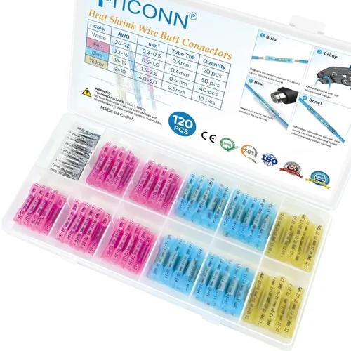 Miniatura 26 de TICONN - Juego de 100 piezas de conectores de alambre termorretráctiles, terminales de alambre eléctrico aislados y resistentes al agua