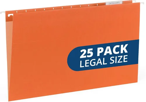 Miniatura 10 de Blue Summit - Carpetas colgantes de tamaño legal, carpetas de tamaño legal de 9.5 x 14.75 pulgadas, 25 archivos colgantes reforzados en varios