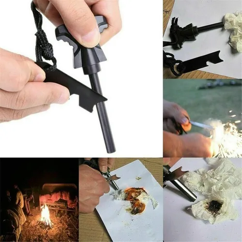 Miniatura 4 de HongK - Equipo al aire libre Survival Kit 8 en 1 Herramientas de emergencia plegables portátiles militares Camping táctico al aire libre Desastre