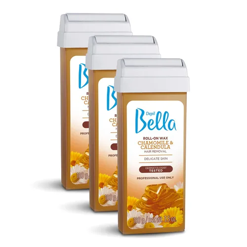 Depil Bella Depilatorio brasileño de manzanilla y caléndula | Depilatorio de cera para depilación corporal, depilación | Hombres y mujeres |