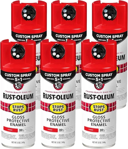 Miniatura 123 de Rust-Oleum 376855 - Pintura en aerosol antióxido personalizada 5 en 1, 12 onzas, color negro mate, (paquete de 1)