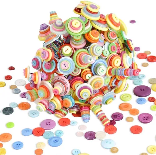 Miniatura 5 de 600-700 botones negros para manualidades, varios botones negros para manualidades, botón negro mixto para artes, manualidades, decoración de Navidad