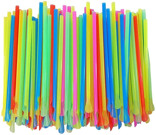 Miniatura 2 de Concession Essentials Cuchara de cono de nieve sin envolver de 8 pulgadas, varios colores brillantes, paquete de 400 unidades.