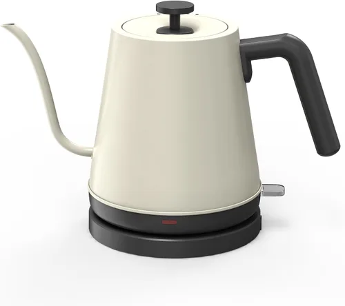 NYOTA Hervidor eléctrico de cuello de cisne, hervidor de té eléctrico de 0.8 L de acero inoxidable 304, calentamiento rápido de 1200 W, hervidor de