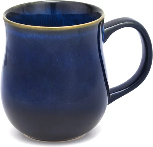 Miniatura 9 de Tazas de café de cerámica grandes de 20 onzas, 600ml, asa grande, taza de té de cerámica hecha a mano para oficina y hogar, fácil de sostener, apta