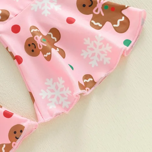 Miniatura 37 de Kuriozud Conjunto de mameluco con volantes para bebé recién nacida, con volantes, lindo conjunto de pantalones acampanados con diadema