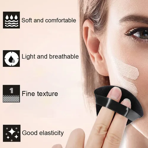 Miniatura 2 de 24 piezas de soplo de polvo, soplo de maquillaje triangular, algodón en polvo, lavable, para el cuerpo, polvo para polvo suelto, cuerpo, base 8B8W8N