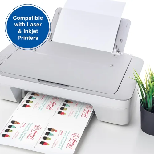 Miniatura 4 de PrintWorks Postales imprimibles en blanco para correo e impresión, 1000 tarjetas (tamaño postal de 4.25 x 5.5 pulgadas), 4 por hoja, 250 hojas