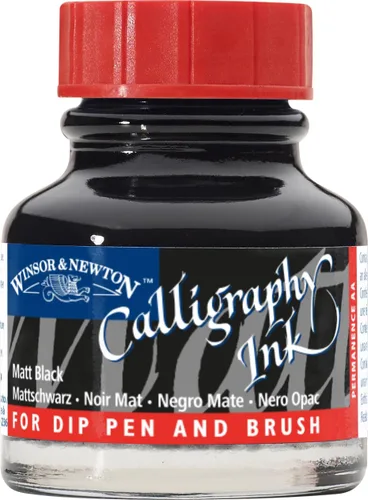 Miniatura 5 de Winsor & Newton Botella de tinta para caligrafía Amarillo Ocre