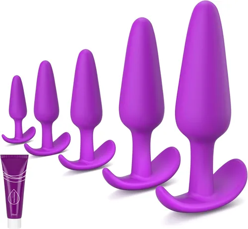 Miniatura 8 de Juego de enchufe anal para principiantes, 4 formas de silicona para los glúteos, juguete sexual para entrenamiento anal, juguete sexual para adultos