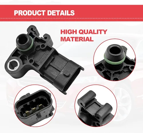 Miniatura 2 de Colector de presión de aire absoluta Sensor MAP Interruptor de admisión de aire compatible con Chevy 09-11 Aveo 07-19 Impala, 08-19 Buick Enclave