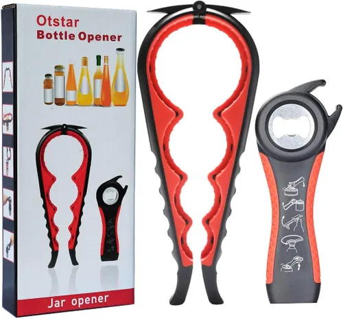Abridor de botellas y abrelatas de anillo para personas mayores, manos de artritis y cualquier persona con baja resistencia, abrebotellas para