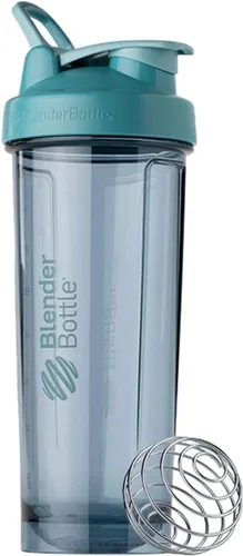 Miniatura 5 de BlenderBottle - Botella mezcladora serie Pro ideal para batidos de proteínas y bebidas de preentrenamiento, 32 onzas, color negro y azul cerúleo