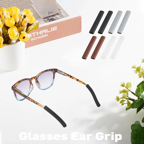 Miniatura 4 de Almohadillas antideslizantes para gafas, puntas de silicona para sienes de lentes, funda suave, cómodas almohadillas para orejas de gafas, agarres