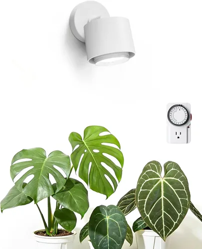 Barrina TR40a - Luz de cultivo de pista para plantas de interior, bombillas de cultivo montadas en pared de 40 W con ángulo de haz ajustable (15 ° -