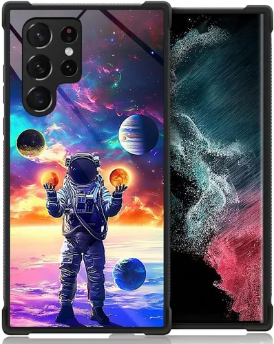 Miniatura 7 de CARLOCA Funda compatible con Samsung Galaxy S22 Ultra, increíble diseño de patrón de luz espacial nebulosa para niñas y niños, a prueba de golpes