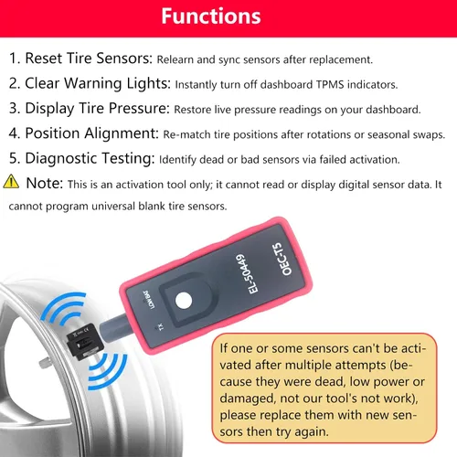 Miniatura 5 de Herramienta de recuperación TPMS Ford mejorada Herramienta de reinicio TPMS Ford Herramienta de programación TPMS Herramienta de entrenamiento