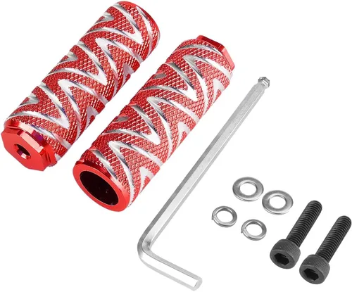 AOVOpro - Juego de 2 clavijas de repuesto para scooter eléctrico, aleación de aluminio, antideslizantes, para Xiaomi M365 Pro, AOVOpro, scooter Rojo