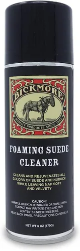 Bickmore Espray limpiador de gamuza espumosa, removedor de manchas de gamuza y nobuck para zapatos, botas y accesorios