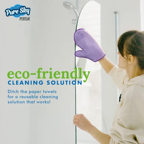Miniatura 8 de persik Pure-Sky - Guante de limpieza de microfibra Ultra – Just Add Water No necesita detergentes – 2 en 1, combinación para vidrio y multiusos