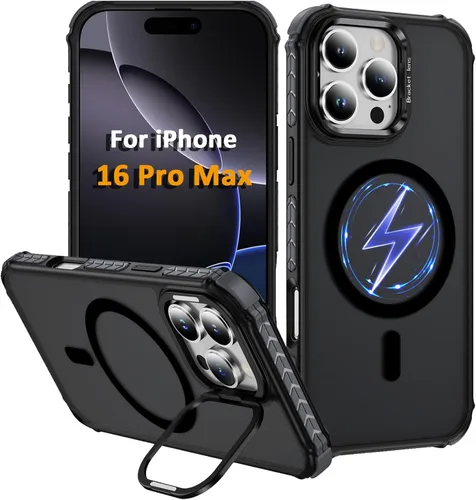 Miniatura 49 de i Phone 13 - Funda para iPhone 14, compatible con carga inalámbrica MagSafe, resistente, a prueba de golpes, soporte ajustable, color rojo mate