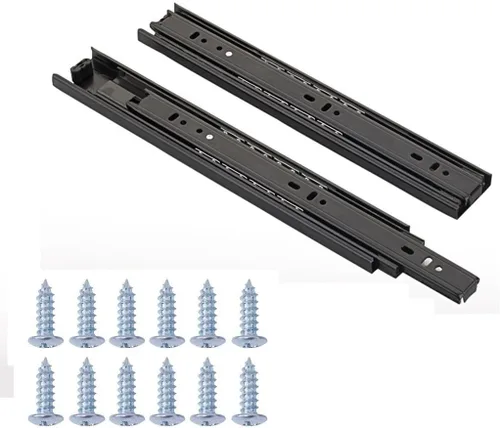 Miniatura 7 de Extensión completa menos ruido rodamiento de bolas de cajón deslizantes, 10 pulgadas, 1 par
