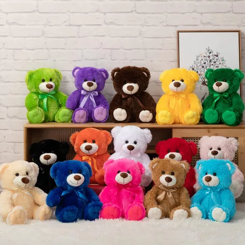Miniatura 6 de Oso de peluche súper color, juguete de peluche para niños, novia, familia, felicitaciones, baby shower, cumpleaños, beige, 14 pulgadas