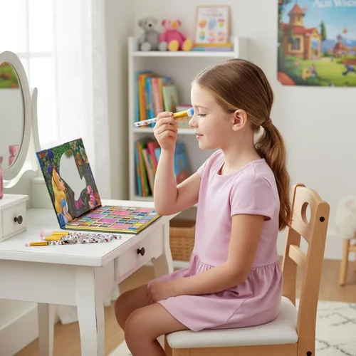 Miniatura 4 de Disney Alicia en el País de las Maravillas Juego de 8 brochas de maquillaje para sombra de ojos, iluminador, rubor, pelo suave, kit de maquillaje