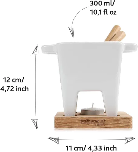 Miniatura 5 de Boska Tapas Fondue Bianco - para 174 gramos de queso derretido - 300 ml