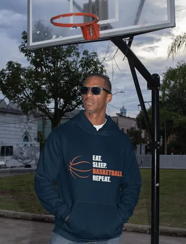 Miniatura 5 de Sudadera con capucha de baloncesto para comer, dormir, para los fanáticos del jugador, sudadera con capucha para hombre