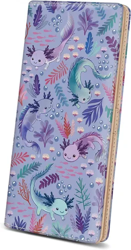 Miniatura 16 de Immaturus Cartera de Mujeres, Carteras de Tarjetas delgadas con bloqueo RFID, Organizador de Tarjeta de Crédito de Cuero PU doble con cremallera