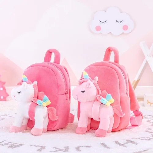 Miniatura 15 de Lazada Mochila para niños pequeños, juguetes de animales de peluche, mochila pequeña, color gris, 9.5 pulgadas