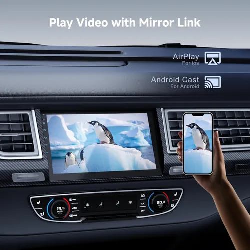 Miniatura 5 de Haudio - Estéreo de coche Android de 9 pulgadas con doble DIN (RAM4GB+ROM64GB) para Apple Carplay y Android Auto, radio de coche con cámara trasera