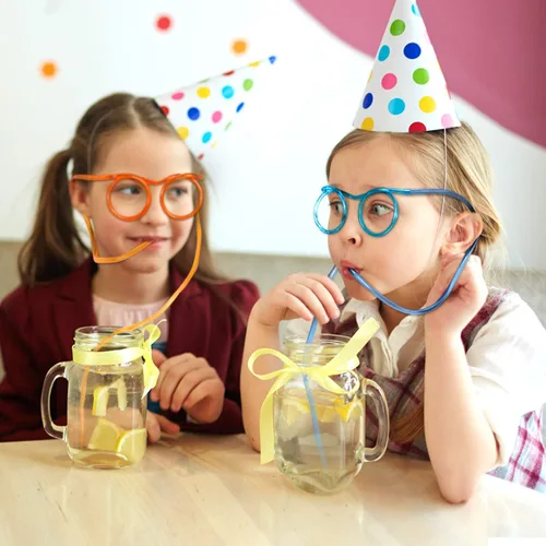 Miniatura 7 de 8 vasos de paja tontos, pajitas locas y divertidas, novedosas gafas para beber para reuniones anuales, fiestas divertidas, cumpleaños, varios