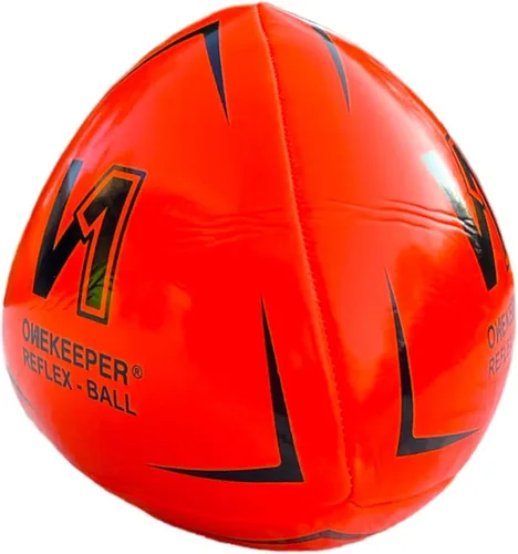 Miniatura 6 de ONEKEEPER Pelota de reflejo y reacción para fútbol - Blanco, naranja, azul, rosa y amarillo fluo, entrenamiento de agilidad y coordinación