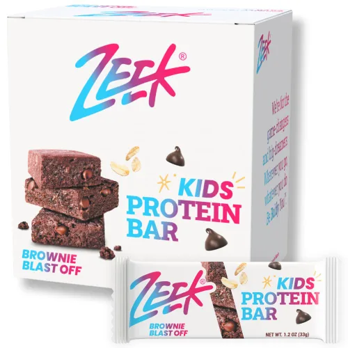 Miniatura 5 de ZEEK BAR - Barras de proteínas para niños, 50% menos azúcar, 0.28 oz de proteína, totalmente naturales, sin OMG, sin gluten, masa cósmica