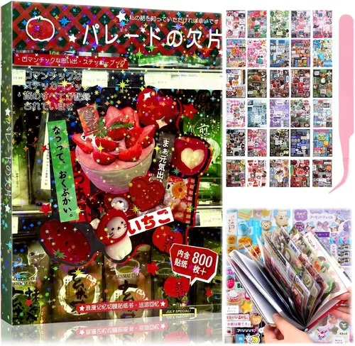 Miniatura 30 de Calcomanías coreanas para tarjetas fotográficas kpop, 3500 para decoración de libros, estéticas, purpurina, mariposa, amor, cinta, flor, alfabeto