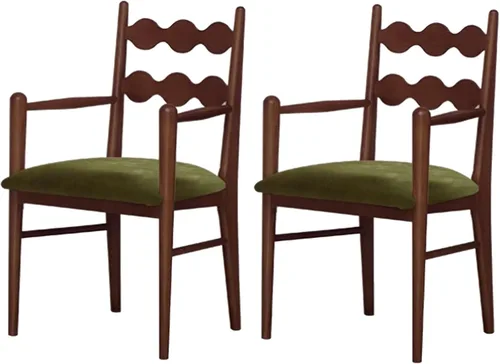 Miniatura 44 de Sillas de comedor tapizadas, silla de cocina con respaldo, silla de sala de estar con brazos versátil asiento de comedor de granja, sillas