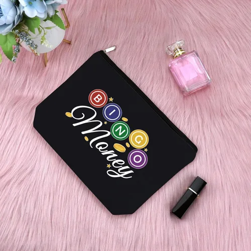 Miniatura 3 de Sfodiary Bolsa de regalo para amantes de los juegos de bingo - Bolsa de cosméticos para amantes del casino para mujeres Bingo Player, Bolsa de Bolsa