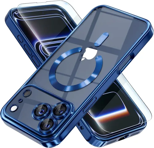 Miniatura 37 de Misea Funda magnética para iPhone 14 compatible con MagSafe [nunca amarillenta] [protección contra caídas de grado militar] protector completo