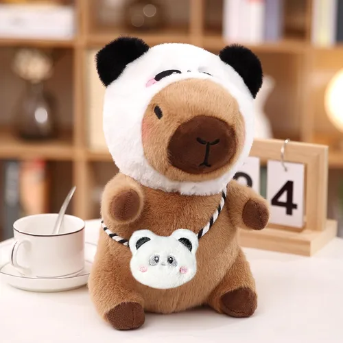Miniatura 8 de Capybara Peluche con 9 piezas de Ropa y Accesorios, 10.2 pulgadas Lindo Animal de Peluche Capybara, Juguetes de Peluche para Vestir, Lindos Peluches