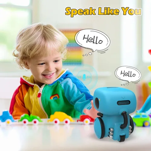 Miniatura 6 de KaeKid Robots para niños, robótico inteligente interactivo con sensor táctil, control de voz, reconocimiento de voz, canto, baile, repetición