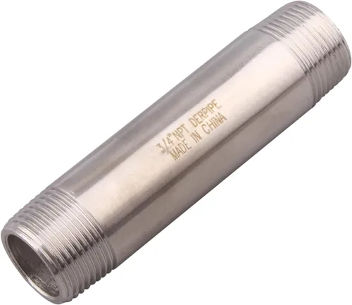 Miniatura 18 de 1/2" X 1/2" NPT Macho NPT Acero Inoxidable 304 Acoplamiento De Tubo De Acoplamiento De Acoplamiento De Tubo De Montaje 4" Longitud