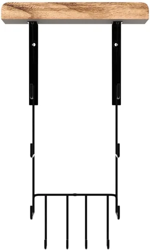 Miniatura 5 de Paquete de 2 soportes para esterilla de yoga de montaje en pared, estante de almacenamiento para esterilla de yoga, accesorios de gimnasio en casa