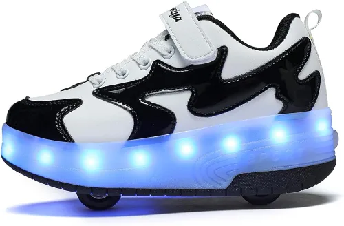 Miniatura 3 de Nsasy Zapatos de ruedas para niñas y niños, zapatos de ruedas para niños, zapatos de ruedas con luz LED para niños