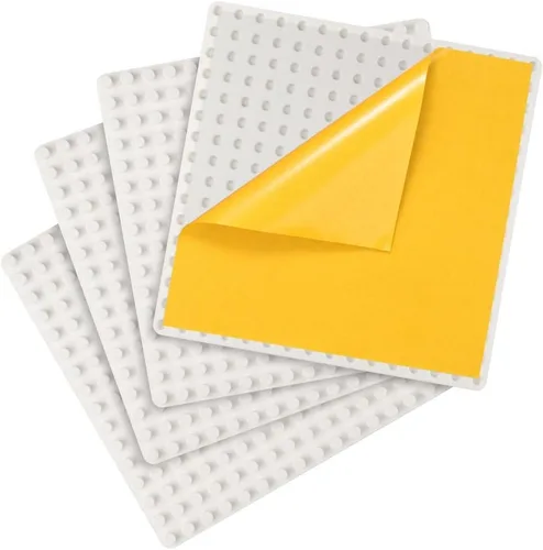 Miniatura 10 de MIMAX Placas base autoadhesivas compatibles con DUPLO, placa base para despegar y pegar para mesa de juego o pared de bricolaje, paquete de 4