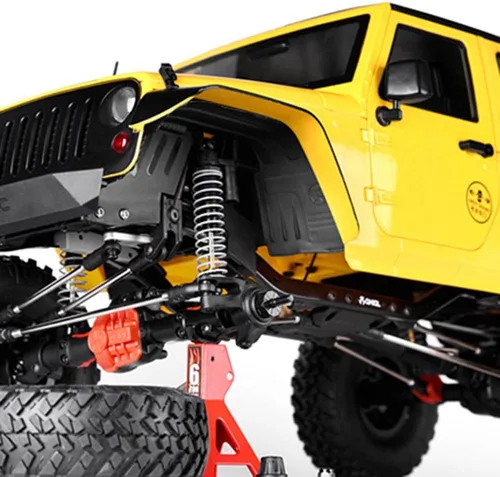 Miniatura 7 de INJORA Guardabarros delantero y trasero para 1/10 RC Crawler Axial SCX10 II 90046 90047 plástico, negro