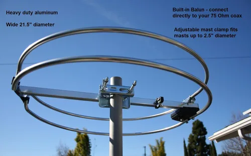 Miniatura 4 de Antena de bucle FM para exteriores, montaje en ático y antena FM RV